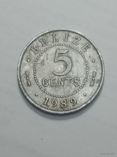 Белиз 5 центов 1989 года .