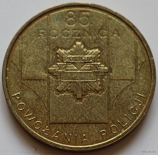 Польша 2 злотых 2004 год "85 лет полиции Польши"