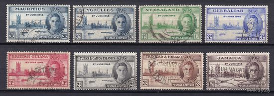 5.BrKS. Великобритания. Колонии. Победа во Второй Мировой Войне. Георг VI. 1946 г. Сборный лот.
