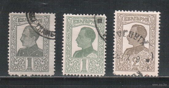 Болгария-1925-1926, (Мих.192-194),   гаш.  , Стандарт, Царь Борис III, (полная серия)(2)