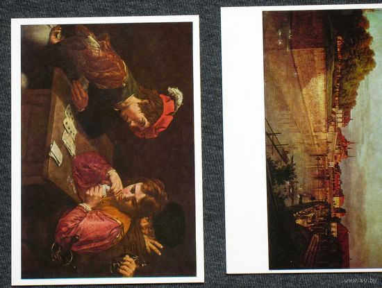 Открытки - Картинная галерея г.Дрезден, картины художников,  ГДР цена за  1 шт.