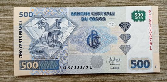 Werty71 Конго 500 франков 2022 (2023) UNC банкнота