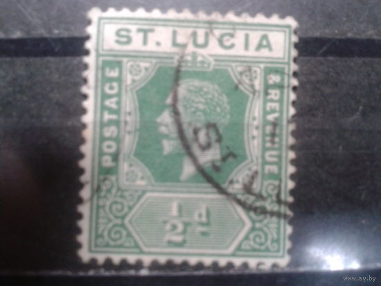 Сент-Люсия, колония Англии, 1912. Король Георг V, Вз-4