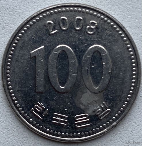 Южная Корея 100 вон 2008 г.