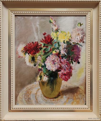 Картина Александров Олег "Георгины", 51х48см. х.м.