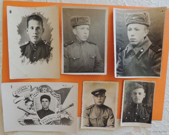Фото "Солдаты", 1940-1960-е гг., 6 шт.