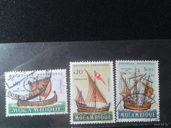 Мозамбик, колония Португалии, 1963. Парусники