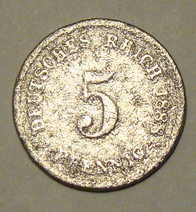 5 пфеннингов 1888