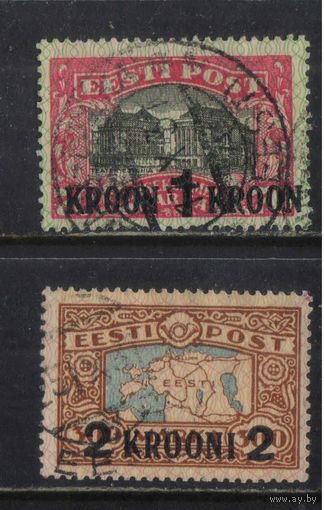 Эстония Респ 1936 Новый номинал Надп #87-8