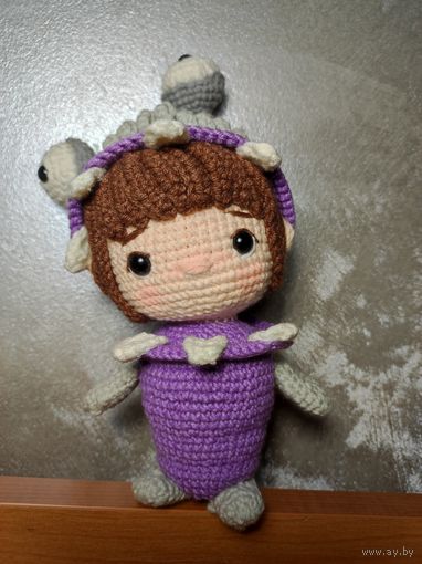 Бу (Корпорация монстров) Плюшевая вязаная мягкая игрушка амигуруми интерьер ручная работа handmade кукла