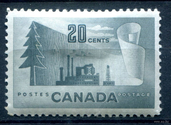 Британские колонии - Канада - 1952/53г. - лес, 20 с - 1 марка - MH [Mi 275]. #3-WB-100-A-2