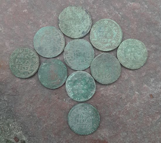 Денга 10 шт, денежное дерево.