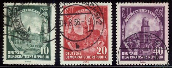 ГЕРМАНИЯ, ГДР - 1956 [Mi. 524-526] Гашеная (DDR03)