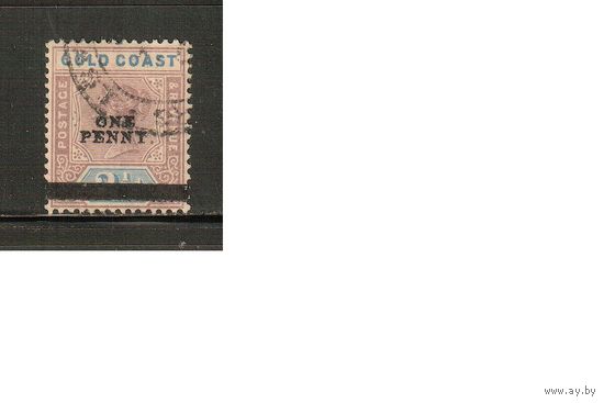 Золотой Берег-1901,(Мих.32) гаш. ,  Стандарт, Английские Колонии, Надп.
