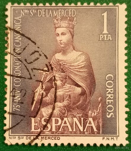 Испания 1963. 75 летие коронации Богоматери Милосердия с девой Марией и младенцем