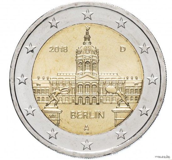 2 евро 2018 Германия Берлин дворы A G F D J UNC из ролла на выбор