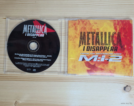 Metallica - I Disappear (CD, Europe, 2000, лицензия) Hollywood Records 0110225HWR
