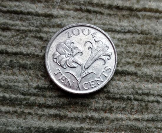 Werty71 Бермуды Бермудские острова 10 центов 2004 Лилия