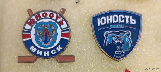 Хоккей ХК Юность Минск, любой значок по 10 р. (крепление - цанга)