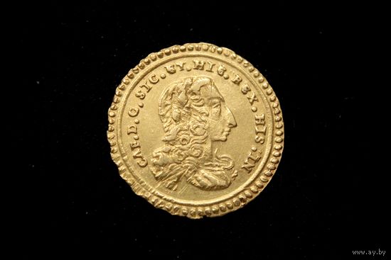 1 ончия 1741 г. Сицилия (Италия), Карл III. Редкая!