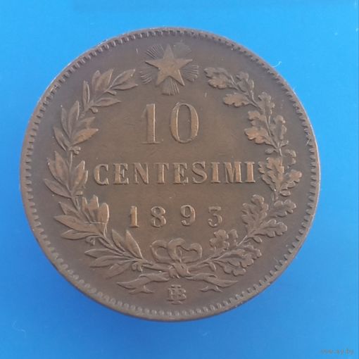 Италия 10 чентесимо 1893
