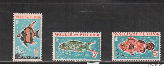 Уоллис и Футуна-1963(Мих.37-39) , ** ,  Морская фауна, Рыбы(полная серия)