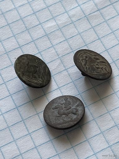 3 охотничьих пуговицы