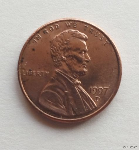 США. 1 цент 1997 г. "D"