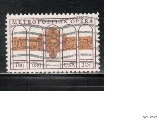 США-1983, (Мих.1652) , гаш. , Театр (одиночка),