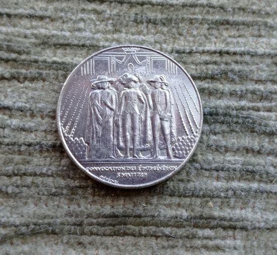 Werty71 Франция 1 франк 1989 200 лет генеральным штатам