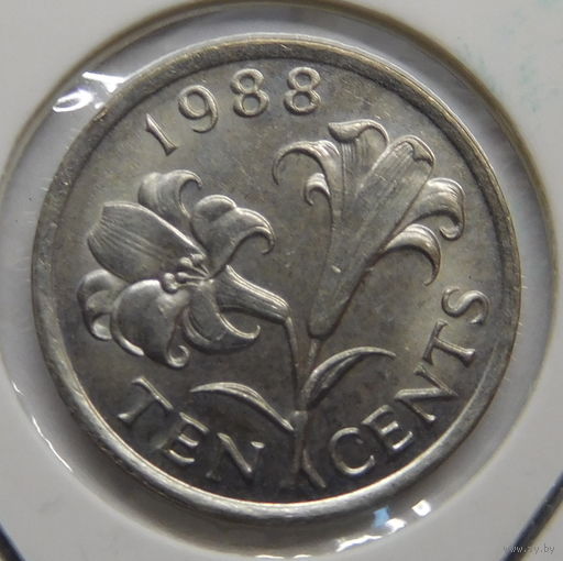 Бермуды 10 центов 1988 г