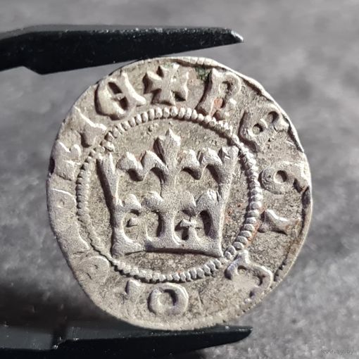Полугрош Ян Ольбрахт 1492-1501 Польша R1, Копицкий 386 (под короной кольцо) РЕДКИЙ!