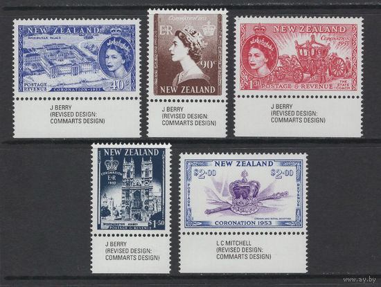 Новая Зеландия 2003** 50 лет коронации Королева Елизавета II серия 5 марок