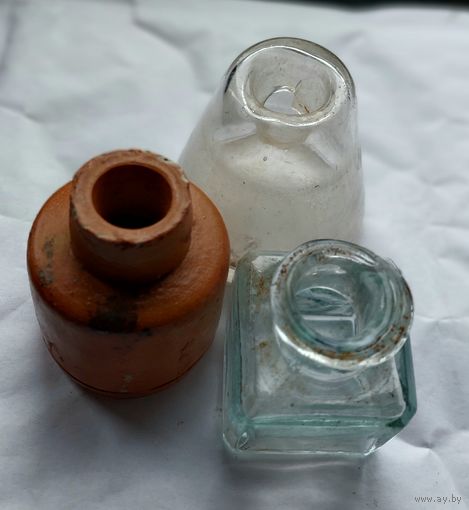 Чернилки старинные.ПМВ.Три штуки.