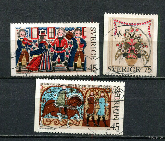 Швеция - 1973 - Рождество - 3 марки. Гашеные.  (LOT Gv43)-T3P31