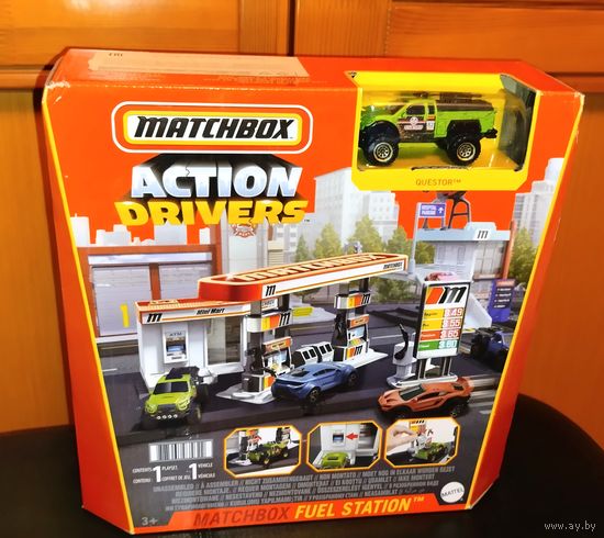 Набор игровой Matchbox Mattel заправка масштаб 1/64