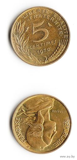 5 сантимов Франция 1970 год