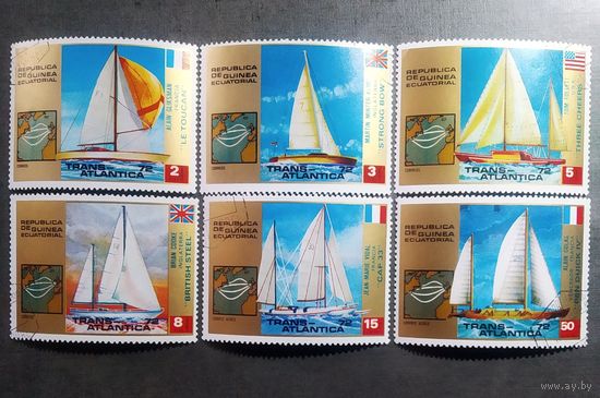 Марка Экваториальная Гвинея 1973 год Парусники
