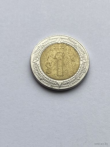 1 песо 2022 г., Мексика