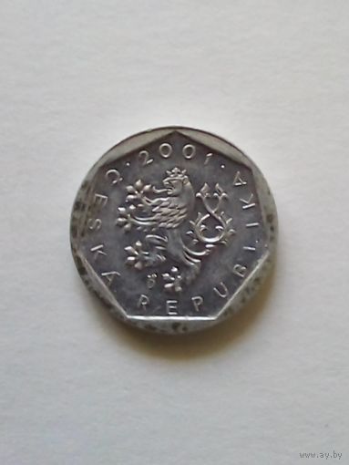 Чехия.20 геллеров 2001 г.