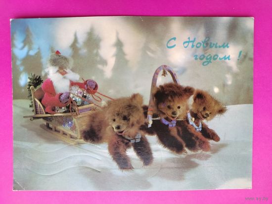 С новым годом! Подписанная. 1986 года. Фото Куприянова. 1510.