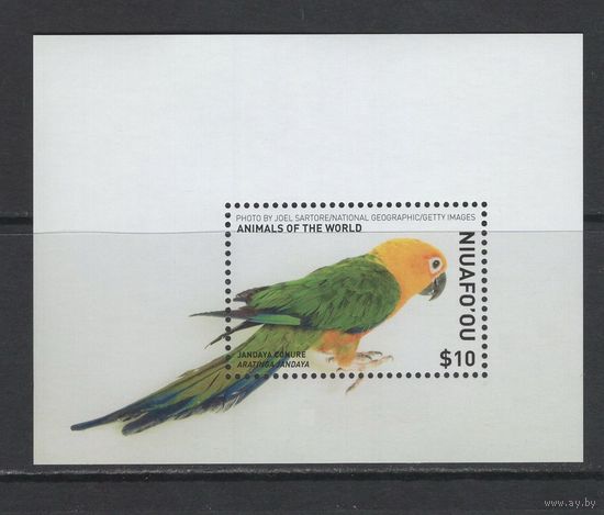Ниуафооу Тонга 2018** Фауна Птицы Попугаи Блок