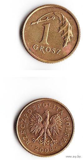 1 грош Польша 2008 года
