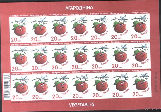 Стандартный лист РБ - 20 коп. зак. 342ц-2020