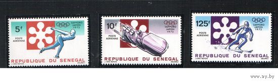 Сенегал-1972(Мих.479-481) , ** ,  Спорт,  Зимняя  ОИ-1972,(полная серия)
