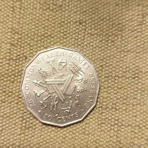 Австралия 50 центов 1982 XII Игры Содружества
