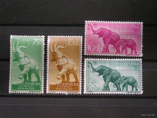 Испанская Гвинея 1957 Слоны