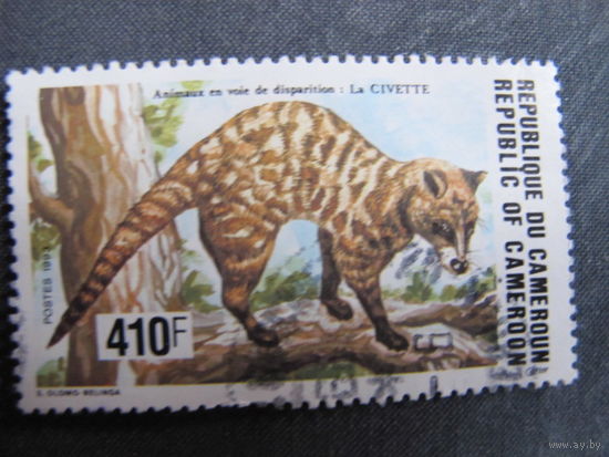 Марка Камеруна. Африканская цивета	(Mi:CM 1203)