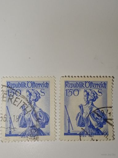 Марка Австрия 1951 год Национальный костюм