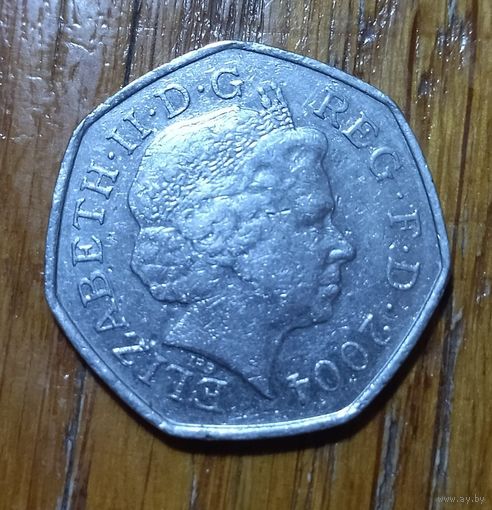 Великобритания, 50 пенсов 2004 года